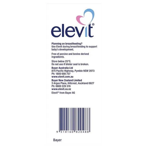 [Date 2026] Vitamin Bầu Úc Tổng Hợp ELEVIT 100 Viên - Vitamin Thực phẩm bổ sung cho mẹ