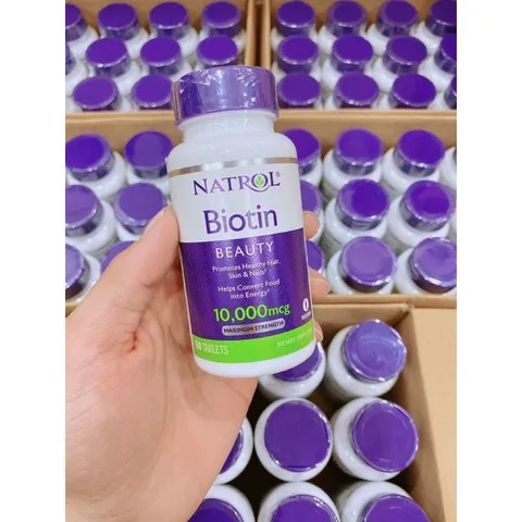 [Date 2026]Viên Uống Mọc Tóc, Ngăn Rụng Tóc Natrol Biotin 10.000mcg 100 Viên của Mỹ - Shop Songna