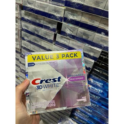 Kem đánh răng làm trắng Crest 3D White Brilliance mẫu mới 99gr