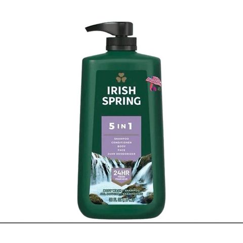 Hang Mỹ Gel Tắm- Gội -Xả -Rửa Mặt -Dưỡng Thể Irish Spring 5 In 1 887ml