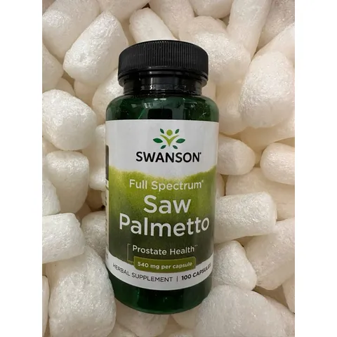 Viên Uống Swanson Full Spectrum Saw Palmetto Hỗ Trợ Tuyến Tiền Liệt Khỏe Và Đường Tiết Niệu (100 viên)