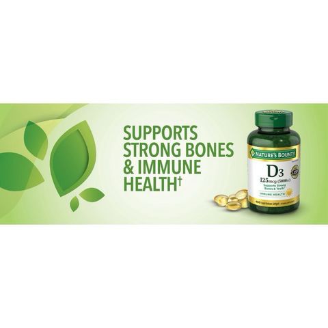 [Date 2027]Vitamin D3 125mcg (5000IU) Nature's Bounty