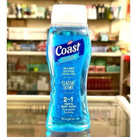 Hàng Mỹ Sữa Tắm Gội Cho Nam Coast Hair & Body Wash 532ml , 946ml