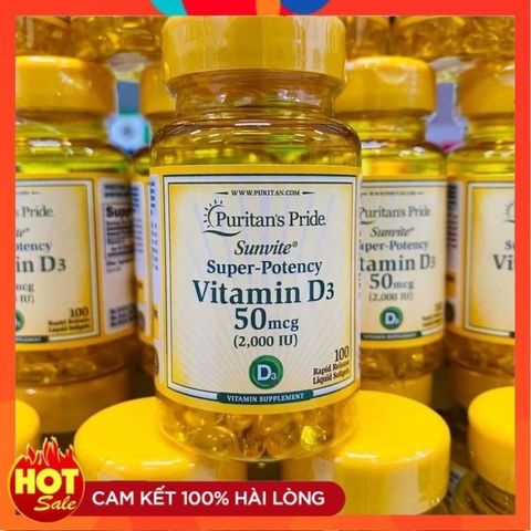 [Date 5/24] viên uống bổ sung vitamin D3 25mg - 50mg 100v puritan's Pride - Shop Songna