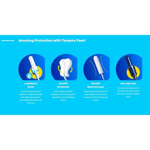 [Hàng Mỹ] Băng Vệ Sinh Tampon Tampax Pearl Tampons - Shop Songna