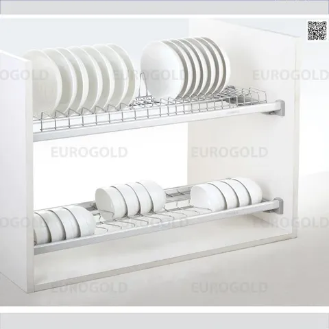 Kệ Chén Bát Cố Định EUROGOLD Inox 304 - Thiết Kế 2 Tầng Tiện Lợi, Bát Đĩa Khô Nhanh Cho Nhà Bếp
