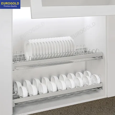 Kệ Chén Bát Cố Định EUROGOLD Inox 304 - Thiết Kế 2 Tầng Tiện Lợi, Bát Đĩa Khô Nhanh Cho Nhà Bếp