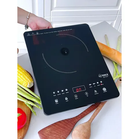 Bếp từ đơn Arber AB301A - Bếp điện thông minh 2000W kèm chảo nấu lẩu, thiết kế sang trọng, bảng điều khiển cảm ứng, an toàn sử dụng.