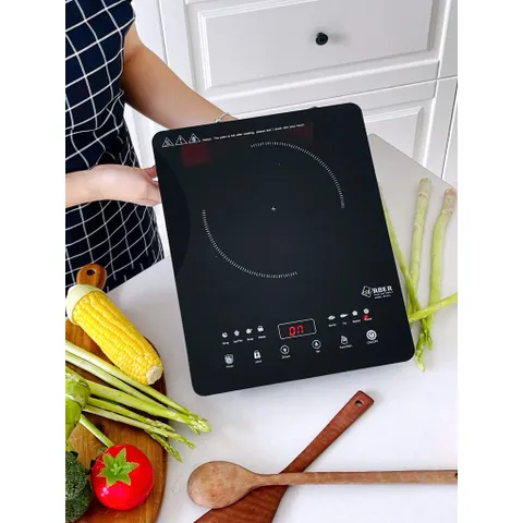 Bếp từ đơn Arber AB301A - Bếp điện thông minh 2000W kèm chảo nấu lẩu, thiết kế sang trọng, bảng điều khiển cảm ứng, an toàn sử dụng.
