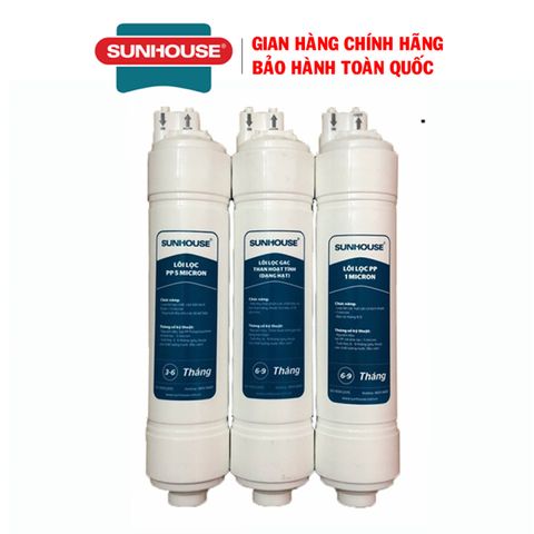 Lõi Lọc Nước 1,2,3 SUNHOUSE Chính Hãng - Lõi Đúc Cắm Nhanh Thay Thế SHA76214CK-S, SHA76215CK, SHA8849K