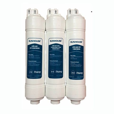 Lõi Lọc Nước 1,2,3 SUNHOUSE Chính Hãng - Lõi Đúc Cắm Nhanh Thay Thế SHA76214CK-S, SHA76215CK, SHA8849K