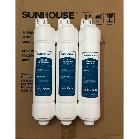 Lõi Lọc Nước 1,2,3 SUNHOUSE Chính Hãng - Lõi Đúc Cắm Nhanh Thay Thế SHA76214CK-S, SHA76215CK, SHA8849K