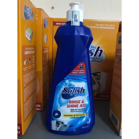 Viên rửa chén SOFISH 90 viên + Muối rửa 1,6Kg + Nước bóng 500ml - Giải pháp làm sạch nhanh chóng cho tất cả máy rửa chén