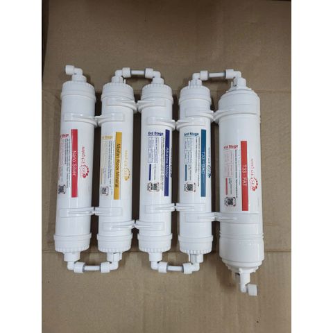Combo 5 Lõi Lọc Geyser 4,5,6,7,8 Dùng Thay Thế Cho Máy Lọc Nước Nano Geyser Eco8 - Cung Cấp Nước Sạch An Toàn