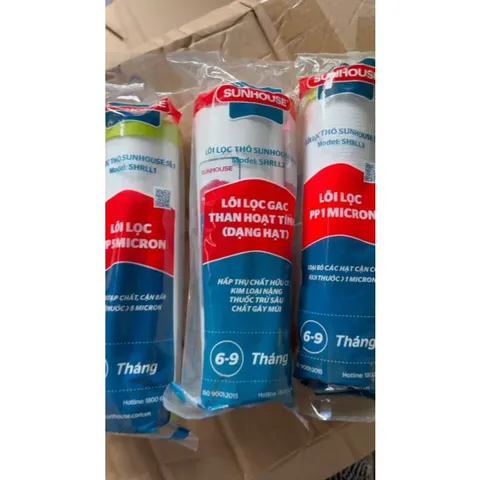 Combo 3 Lõi Lọc Thô Sunhouse 123 Chính Hãng - Bộ Thay Thế Cho Máy Lọc Nước RO, Loại Bỏ Tạp Chất & Mùi Clo