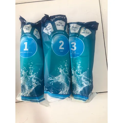 Bộ 3 Lõi Lọc Nước Thô Sanaky - Hàng Chính Hãng, Loại Kiểu PP5, GAC, PP1, Lọc Sạch Chất Bẩn Và Tạp Chất, An Toàn Cho Sức Khỏe
