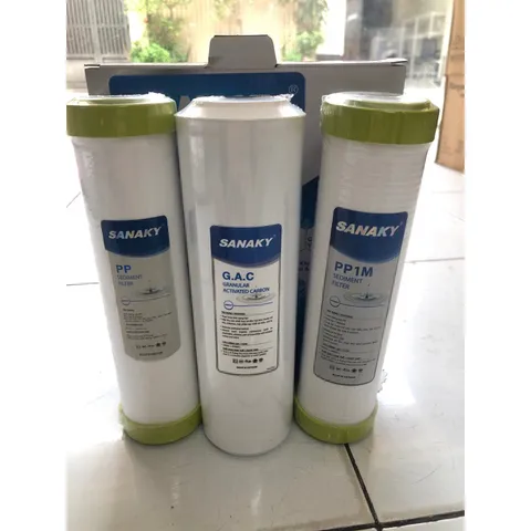 Bộ 3 Lõi Lọc Nước Thô Sanaky - Hàng Chính Hãng, Loại Kiểu PP5, GAC, PP1, Lọc Sạch Chất Bẩn Và Tạp Chất, An Toàn Cho Sức Khỏe
