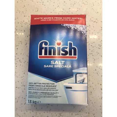 Muối Rửa Bát FINISH 1.2Kg - Bảo Vệ Máy Rửa Bát, Làm Mềm Nước - Tiêu Chuẩn Châu Âu, Không Chất Phụ Gia