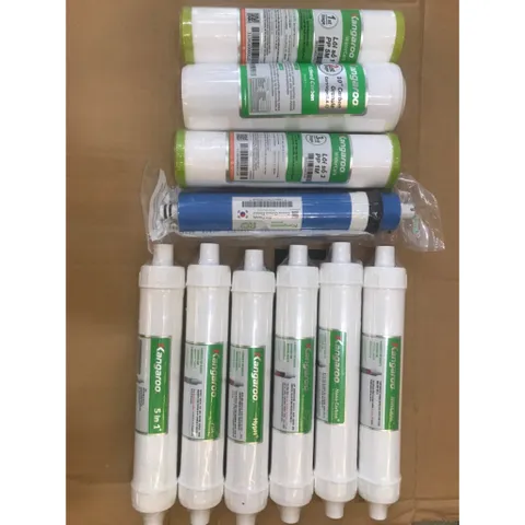 Combo 10 Lõi Lọc Nước Hydrogen Kangaroo Chính Hãng - PP5, GAC, RO, FIR+, Nano Carbon, Mineral+ - Giữ Nước Sạch, An Toàn Cho Sức Khỏe