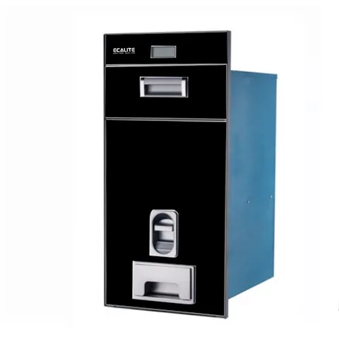 Thùng Gạo Điện Tử Gương Đen Ecalite EL-RC300B - Thiết Kế Hiện Đại, Tự Động Đong Gạo Chính Xác, Bảo Quản Gạo Tuyệt Đối 15kg