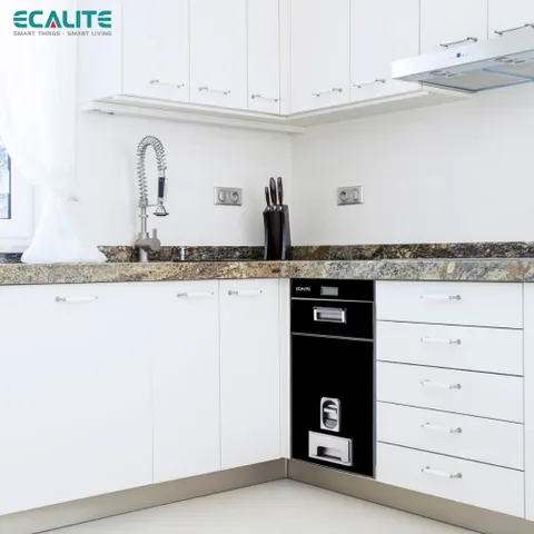 Thùng Gạo Điện Tử Gương Đen Ecalite EL-RC300B - Thiết Kế Hiện Đại, Tự Động Đong Gạo Chính Xác, Bảo Quản Gạo Tuyệt Đối 15kg