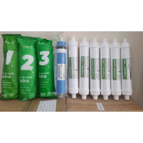 Bộ Lõi Lọc Nước Kangaroo Hydrogen 10 Lõi - PP5, GAC, RO 100G, FIR+, OrpH+, HypH+, Mineral+, Nano Carbon, 5in1 Tinh Khiết Hóa Nước