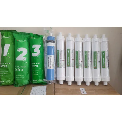 Bộ Lõi Lọc Nước Kangaroo Hydrogen 10 Lõi - PP5, GAC, RO 100G, FIR+, OrpH+, HypH+, Mineral+, Nano Carbon, 5in1 Tinh Khiết Hóa Nước