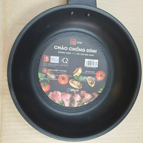 Chảo Chống Dính Fivestar 20cm - Dùng Cho Bếp Từ, Bếp Hồng Ngoại, Bếp Gas, Chịu Nhiệt Tối Đa 400°C, Cán Nhựa Cách Nhiệt