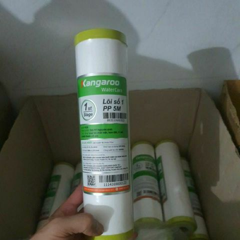 Lõi Lọc Nước Số 1 Kangaroo Chính Hãng - Sợi PP Khe 5 Micron, Loại Bỏ Bùn Đất, Rỉ Sét, Kim Loại Nặng - 18.000 Lít