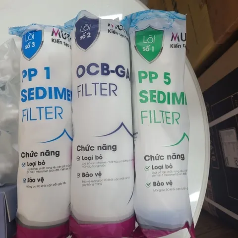Bộ 7 Lõi Lọc Nước Mutosi Chính Hãng - PP5, OCB, PP1, RO, T33, Mineral, Nano Silver - Nước Sạch An Toàn Cho Gia Đình