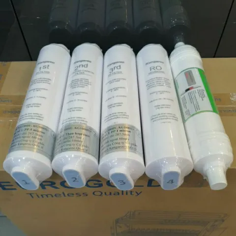 Combo 5 Lõi Lọc 12345 Kangaroo Chính Hãng - Thay Thế Cho Máy Lọc Nước KG100HU, KG100HU+, KG100MED, KG100EED