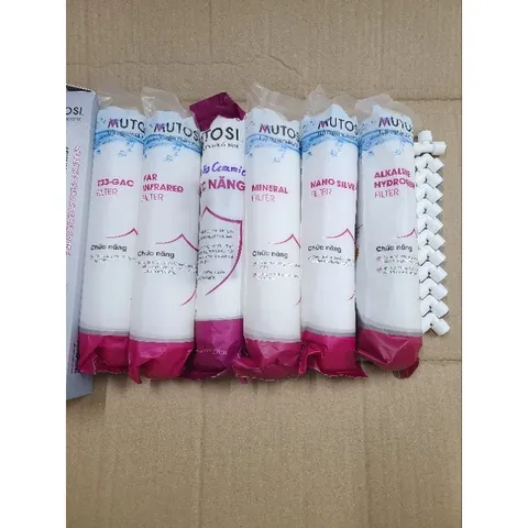 Bộ 10 Lõi Mutosi RO - Lõi 123 Thường, T33, Far, Bioceramic, Mineral, Alkaline, Nanosilver - Bộ Lõi Chức Năng Lọc Nước An Toàn