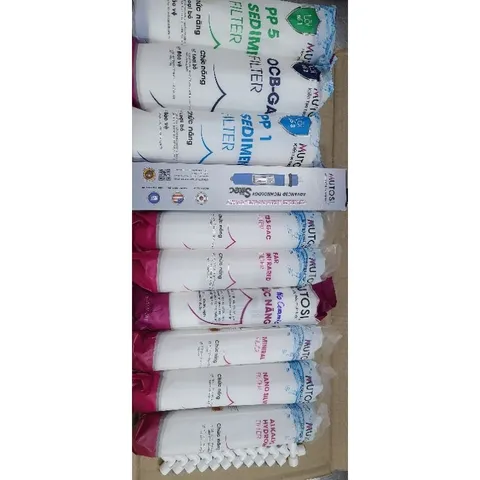 Bộ 10 Lõi Mutosi RO - Lõi 123 Thường, T33, Far, Bioceramic, Mineral, Alkaline, Nanosilver - Bộ Lõi Chức Năng Lọc Nước An Toàn