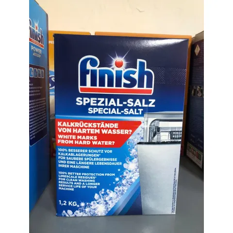 Viên Rửa Chén Finish 100 Viên - Muối Làm Mềm Nước 1,2Kg & Nước Làm Bóng 400ml - Dùng Cho Máy Rửa Chén Châu Âu
