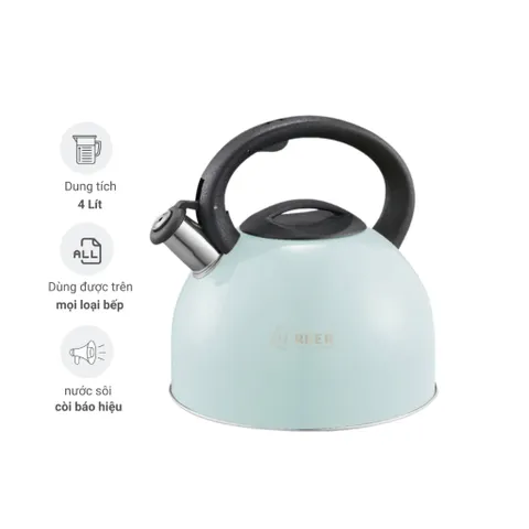Ấm Đun Từ Arber AB03L Inox 304 - Siêu Bền, An Toàn Cho Sức Khỏe, Dùng Được Với Mọi Loại Bếp - Thiết Kế Sang Trọng, Còi Báo Sôi