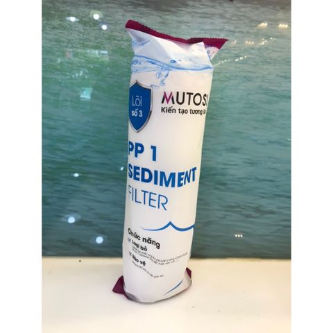 Lõi Lọc Nước Thô 123 Mutosi - Bộ 3 Lõi Chính Hãng Loại Bỏ Tạp Chất, Vi Khuẩn, Cặn Bẩn Trong Nước Sinh Hoạt