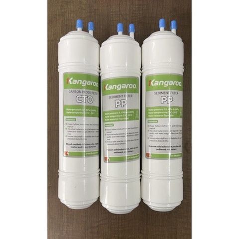 [Combo] 3 Lõi Lọc Đúc 123 KANGAROO máy KG61A3- Chính hãng - Dùng thay thế lõi cho máy nóng lạnh Kangaroo  model :KG61A3