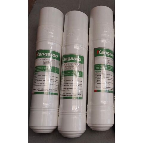 [Combo] 3 Lõi Lọc Đúc 123 KANGAROO máy KG61A3- Chính hãng - Dùng thay thế lõi cho máy nóng lạnh Kangaroo  model :KG61A3
