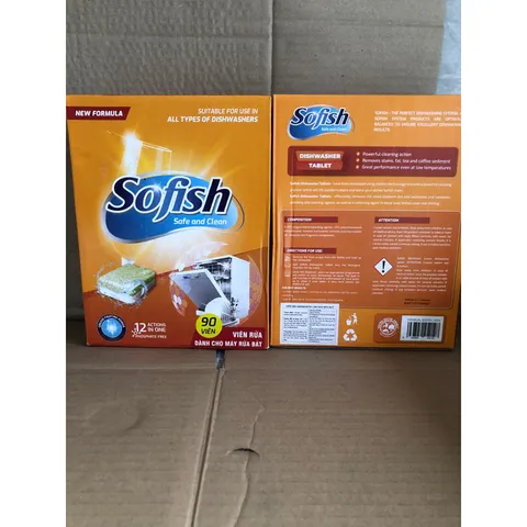 Viên rửa chén bát SOFISH 90 viên - Hàng chính hãng, hiệu quả làm sạch nhanh chóng cho máy rửa chén Bosch, Teka, Hafele và nhiều thương hiệu khác