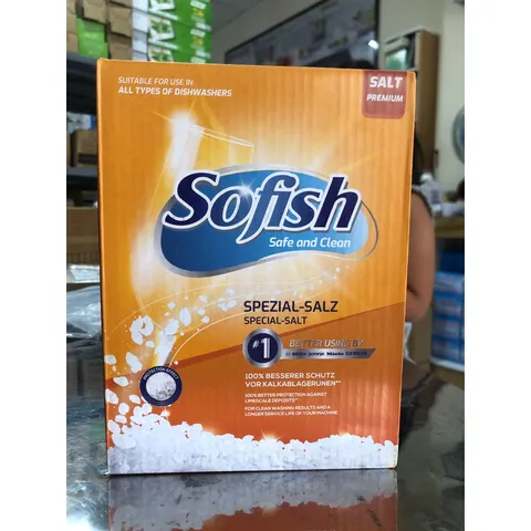 Viên Rửa Bát SOFISH 50 Viên + Muối Rửa & Nước Bóng 500ml - Hàng Chính Hãng Dành Cho Máy Rửa Chén Bosch, Teka, Hafele, Chefs
