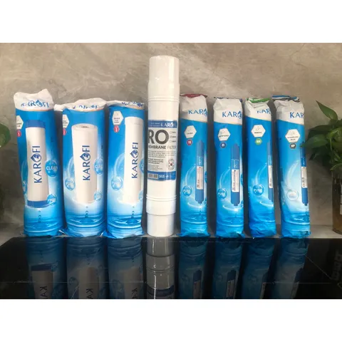 Bộ 8 Lõi Thay Thế KAROFI Chính Hãng - PP5, GAC, PP1, RO 100 GPD Hàn Quốc - Bảo Vệ Nguồn Nước Tinh Khiết Cho Gia Đình