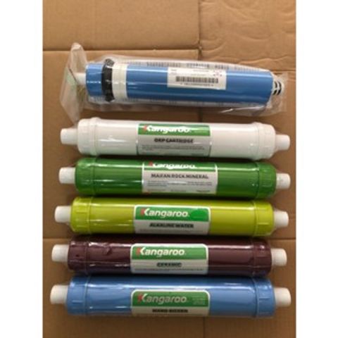 Bộ 6 Lõi Lọc KANGAROO 456789 - Hàng Chính Hãng Dùng Cho Máy Lọc Nước RO - Loại Bỏ 99,99% Vi Khuẩn, Cung Cấp Nước Sạch Chính Xác