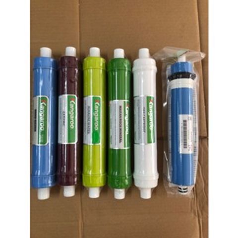 Bộ 6 Lõi Lọc KANGAROO 456789 - Hàng Chính Hãng Dùng Cho Máy Lọc Nước RO - Loại Bỏ 99,99% Vi Khuẩn, Cung Cấp Nước Sạch Chính Xác