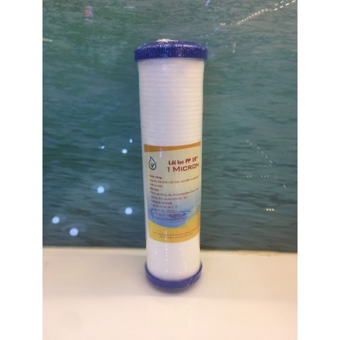 Lõi Lọc Nước PP 1 Micron Cao Cấp - Lọc Tạp Chất Hữu Cơ và Rỉ Sét, Dùng cho Máy Lọc Nước RO, 100 L/H, Bền Chắc