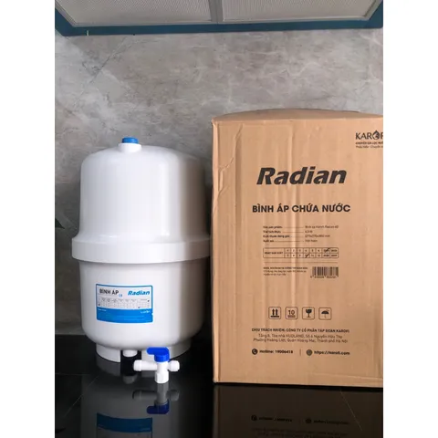 Bình áp nước Karofi 4G 10L - Bình áp nhựa chịu áp lực cao, an toàn, không han rỉ, dùng cho máy lọc nước RO