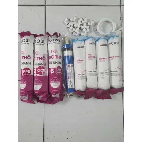 Bộ 8 Lõi Lọc Nối Nhanh Mutosi Chính Hãng - Thay Thế Máy Lọc Nước MP-350-BKQ - Lõi Đúc Chất Lượng Cao