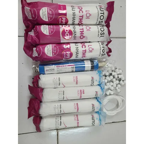 Bộ 8 Lõi Lọc Nối Nhanh Mutosi Chính Hãng - Thay Thế Máy Lọc Nước MP-350-BKQ - Lõi Đúc Chất Lượng Cao