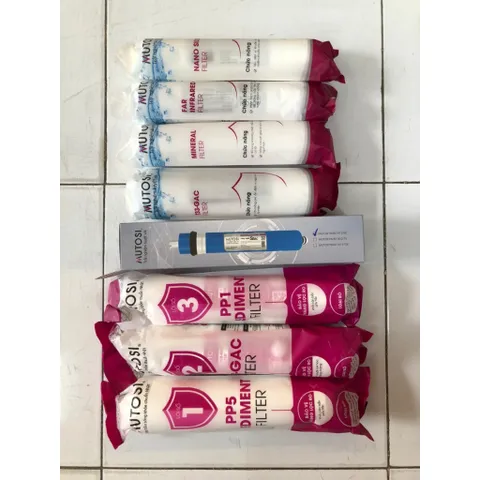 Bộ 8 Lõi Lọc Nối Nhanh Mutosi Chính Hãng - Thay Thế Máy Lọc Nước MP-350-BKQ - Lõi Đúc Chất Lượng Cao