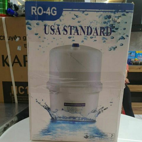 Bình áp nhựa 4G cho máy lọc nước R.O - An toàn, không han rỉ, bền bỉ, chứa 8-10 lít nước, đảm bảo áp lực nước ổn định.