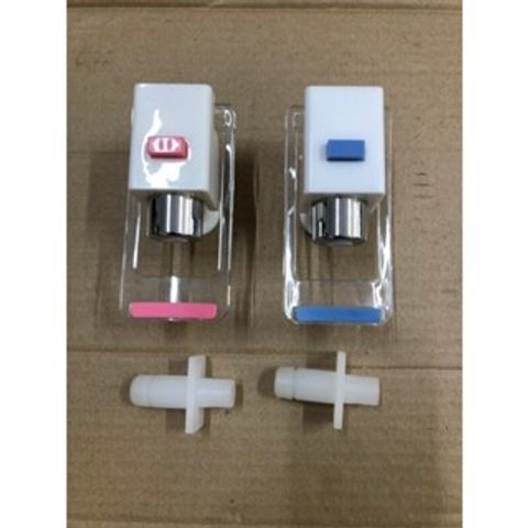 Vòi Nóng Lạnh Thay Thế Máy Lọc Nước Karofi HCV-200 - Vòi Lọc Nước ABS Chất Lượng Cao, Đen Trắng, 2 Chiếc
